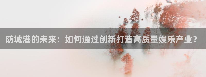 星亿娱乐2官网：防城港的未来：如何通过创新打造高质量娱乐产业？